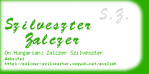 szilveszter zalczer business card